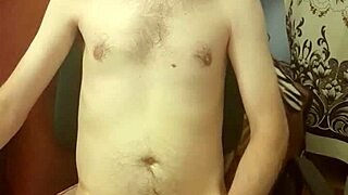 Intense solo masturbation builds to explosive cumshot orgasm