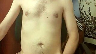 Intense solo masturbation builds to explosive cumshot orgasm