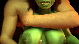 fucking a sexy busty goblin girl standing in 3d porn?