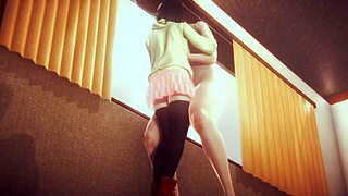 HIMAWARI BLOWJOB AN OLD MAN IN ANIME SCENE