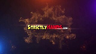 i made kendra lynn jerk my cock slippery for jizz on tits, glasses on her