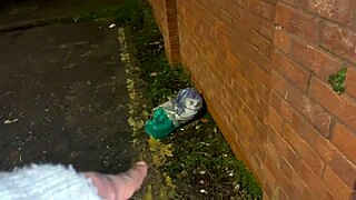 cracky gets cigarette for bum finger and piss