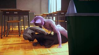 Ever seen a furry cat skunk wolf threesome in class? 😜