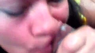 Bomb White Lady Sucks in Backseat of My Car at Night