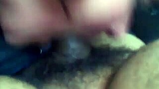 Bomb White Lady Sucks in Backseat of My Car at Night