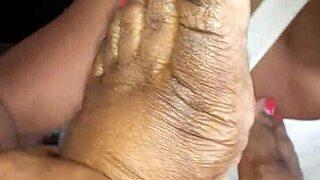 Lotioning my wife's feet for a sensual massage