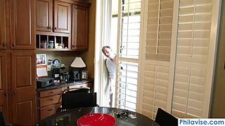 sneaking in to fuck the blonde neighbor