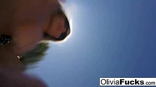 Olivia feels relaxed having summer fun in the pool.