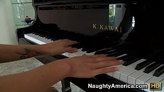 Naughty Samantha Ryan finds her fantasy on a bench with tattoos.