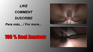 Amateur latina in homemade scene with creampie