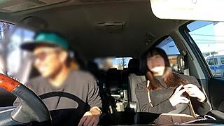 innocent asian girl confesses exposure fetish during drive, leading to sudden car sex