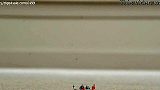 A beach goddess crushes with her giant dirty soles.