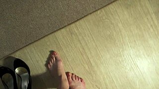 i'm teasing you with my long legs and calves in these high heels, pov style, you knoww?