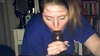 succulent samantha deepthroats big black cock in sloppy interracial blowjob session