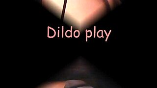 Hot young 18+ crossdresser passionately plays with dildo in sexy amateur setting