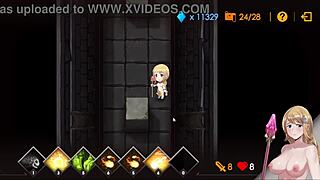 Blonde Teen Virgin Sally Bends Over for Doggystyle Creampie in Dungeon