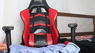 This sexy whore takes three dildos in her pussy