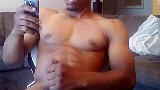 i stroked my big black cock for cum edge play, feeling so horny and ready to explode.