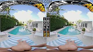 Gorgeous milf in VR gets oiled up sensually