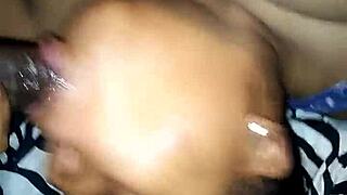 B is back with their partner, pulling off another wild session in the bedroom. Their sloppy oral skills are stealing the show this time around.