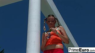 European Teen Babe Wants More Cock in Nude Hardcore Sex with Cumshot