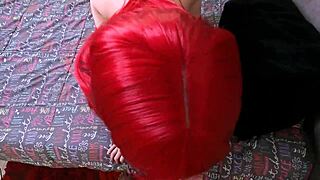 Sexy Colombian Redhead Teen Sucks Boyfriend's Cock Before Anal in POV