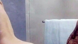 horny girlfriend gets doggystyle in shower