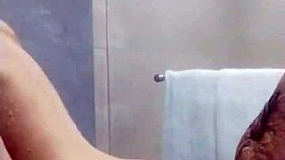 horny girlfriend gets doggystyle in shower