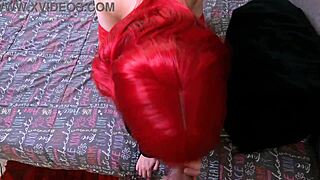 Sexy Colombian Redhead Teen Sucks Boyfriend's Cock Before Anal in POV