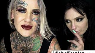 Evilyn Ink Destroys Misha With Tattooed Monster Fuck!