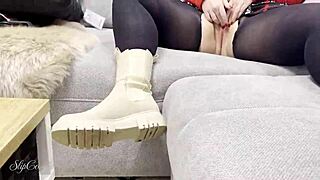 Loving that risky shop blowjob with spit and cum