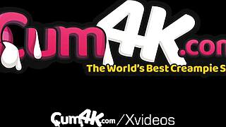 Loud Moaning Brunette Gets Multiple Creampies