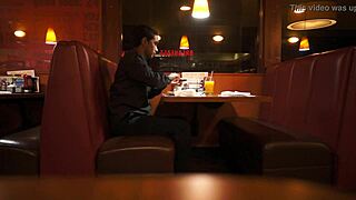 Indian Guy Enjoys American Breakfast in Public Outdoor Setting