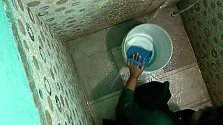 Indian girl Tabassum poses nude in the bathroom