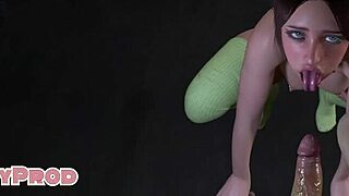 cuckold watches wife turn bitch, ending in facial cumshot