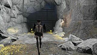Exploring the dark angel fashion in Fallout 4 with a sexy twist.