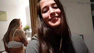 Abbie and Jason's behind-the-scenes threesome action.