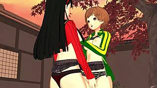 Two anime lesbians pleasure each other in this hentai video