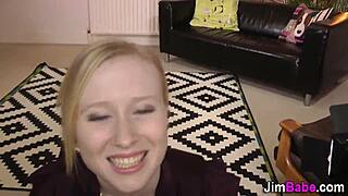 pov teen 18+ in stockings sucks old man's monster cock while wearing shoes