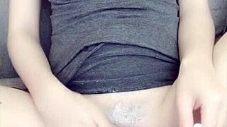 Thrill Of Shaving Teen's Smooth Asian Pussy Clean