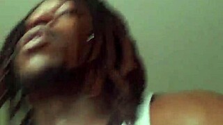 Redhead ebony babe bent over in doggystyle getting pounded hard. 😈