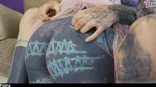 I love this ffm threesome with two goth punk teens gettin their assholes gaped and rough fucked.