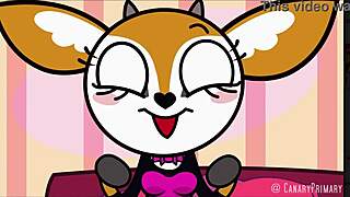 Rough blowjob in cartoon parody