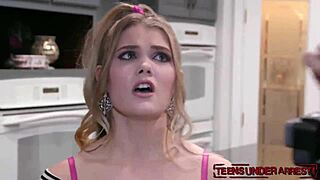 Dirty Cops Ruin Tight Teen, Feedin' Her Cum!