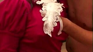 Japanese maid laid down for hardcore fucking with her hairy pussy exposed.