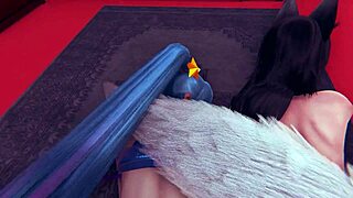 KDA Ahri and Sona get wild in group sex with big cocks and massive cumshots