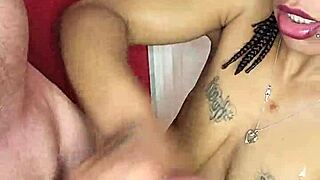 Wow! Sucking My Master and Jerking Him Hard!