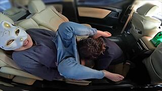 Asian Handjob Leads To Creampie In Car