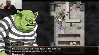 Karryn masturbates in prison hentai game 😈