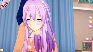 Groping Hatano Kokoro's Big Tits in Touhou Anime!